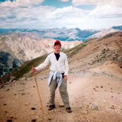Andrew put down his horns and picked up his hiking staff in August of 2009 to climb Missouri Mountain which scrapes the Colorado sky at a stunning 14,067 feet!